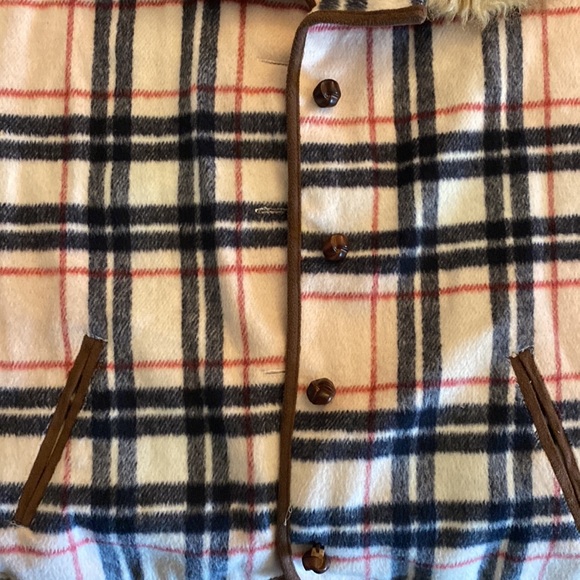 FAUX FUR PLAID CAPE by Janie and Jack - Picture 4 of 5